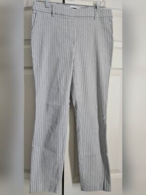 Jules & Leopold Gray Pinstripe Cropped Dress Pants